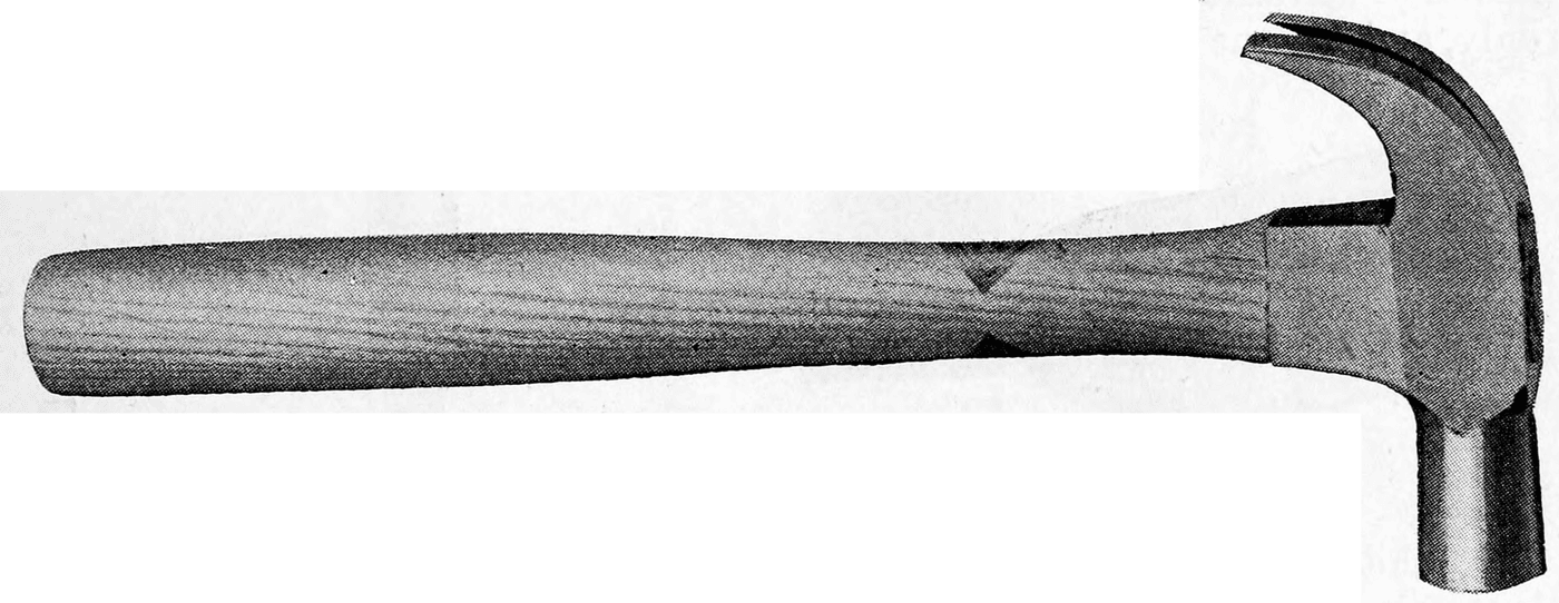 Claw Hammer: Drop-Forged Head, Turned Wooden Handle