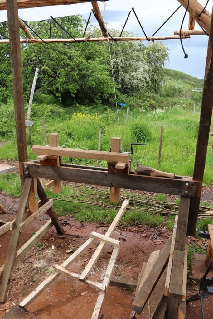 Building a Pole Lathe for Green Wood Turning — Spring-Pole Reciprocating Lathe