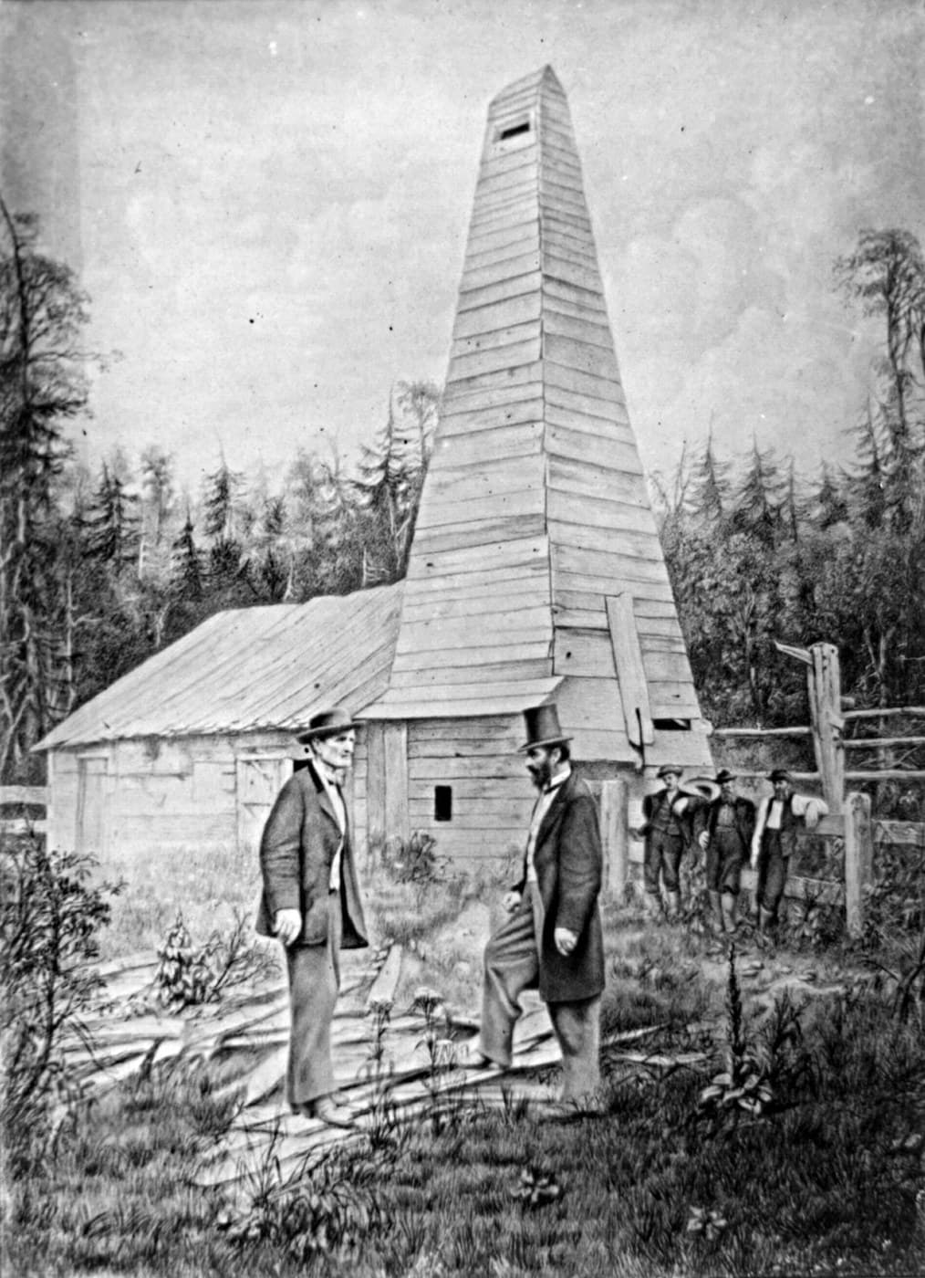 Crude Oil from a Drilled Well: the American Cable-Tool Method (Crew 1887)