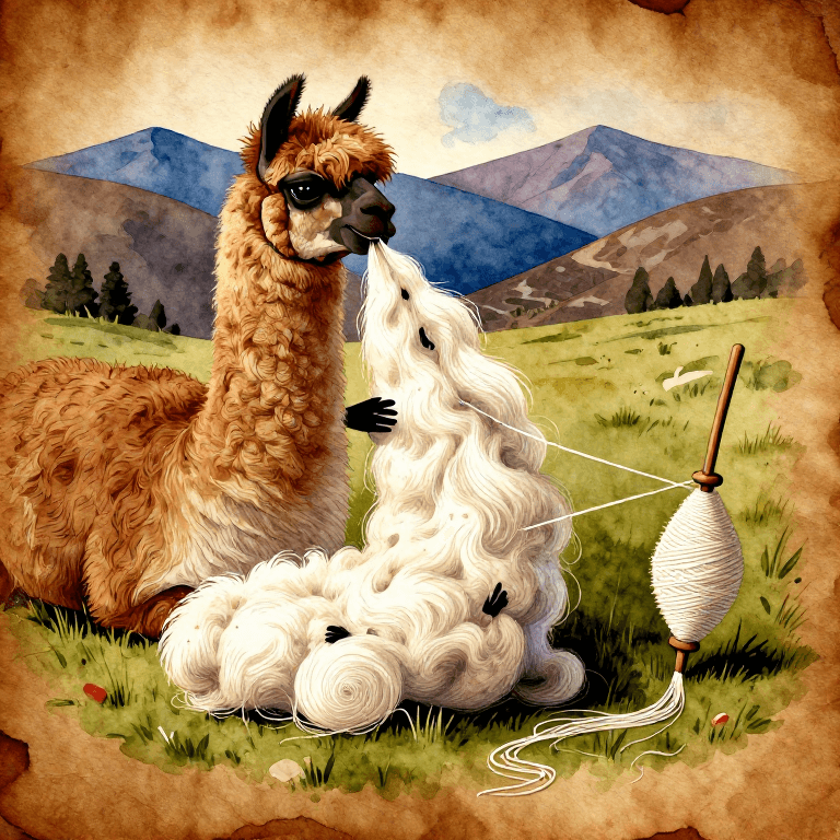 Da Fibra de Lhama ao Fio — Separação, Lavagem e Fiação