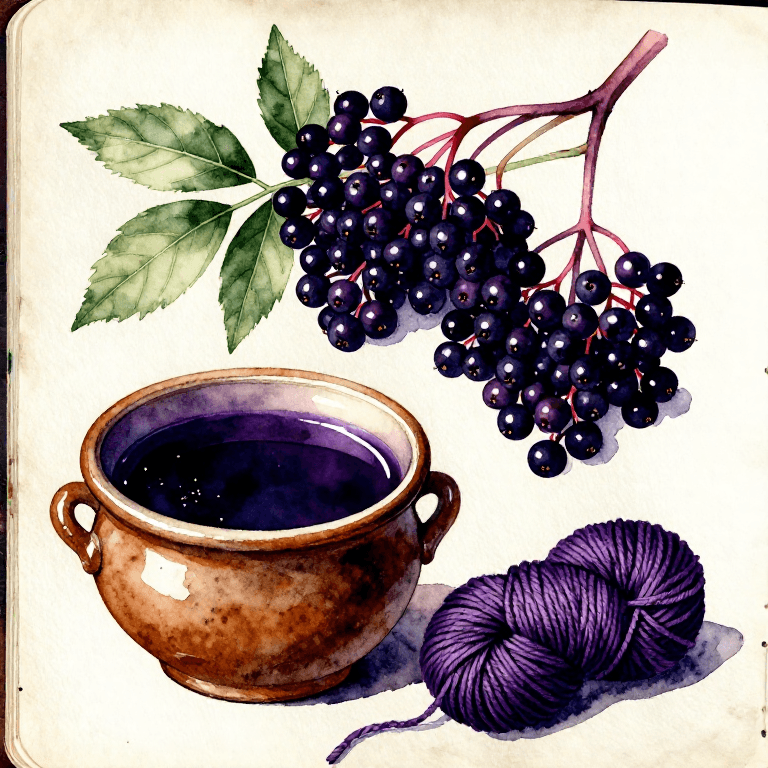 Dyeing with Elderberries — Fugitive Purple from the Hedgerow