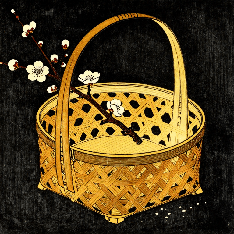 Weaving a Bamboo Flower Basket (Ikebana) — Take-zaiku Basketry