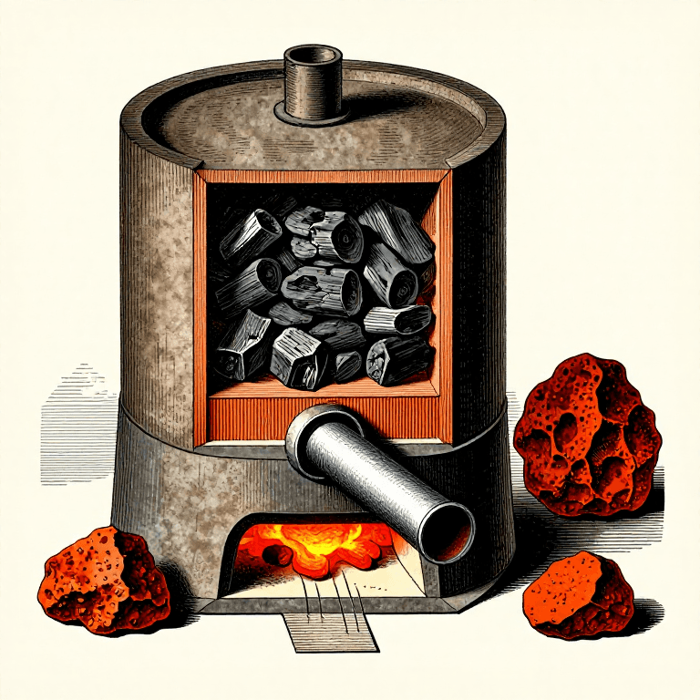Extracting Iron from Hematite — Bloomery Smelting from Ore to Bloom