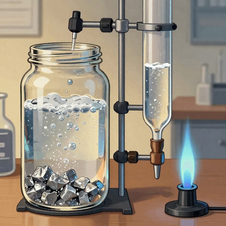 Generating Hydrogen Gas from Acid and Metal — The Lightest Element in the Universe