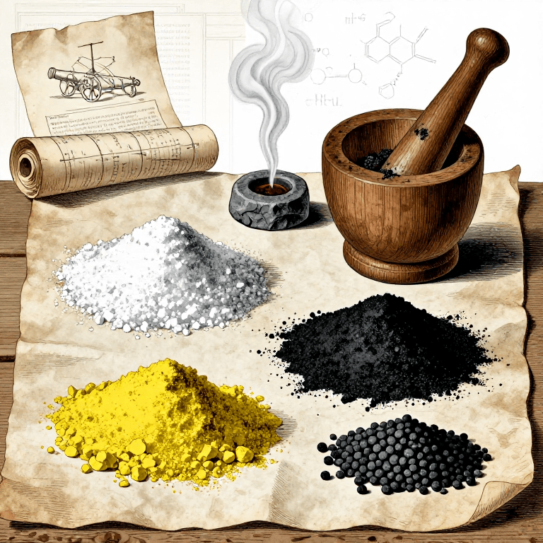 Making Black Powder from Saltpeter, Sulfur, and Charcoal — The Mixture That Changed the World