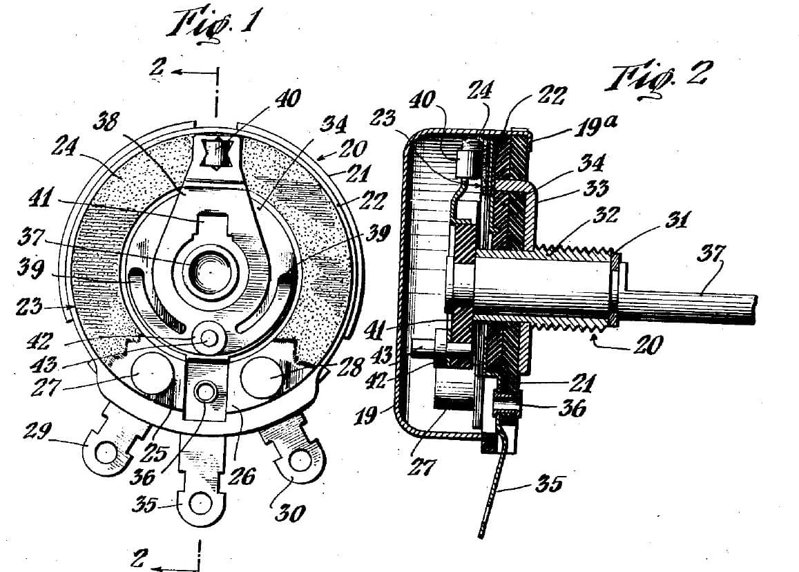 Potentiometer: Mallory Volume Control on a Tung-Oil Paper Ring