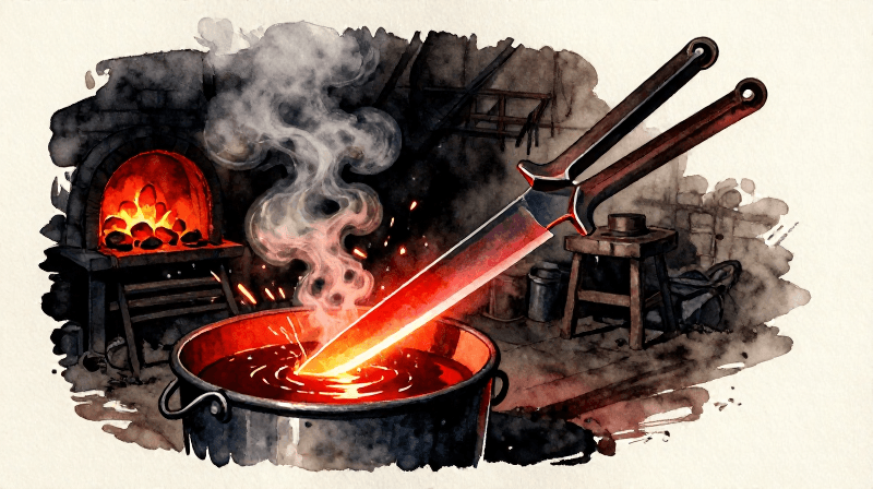 Quench Hardening and Tempering a Steel Blade — Heat Treatment Fundamentals