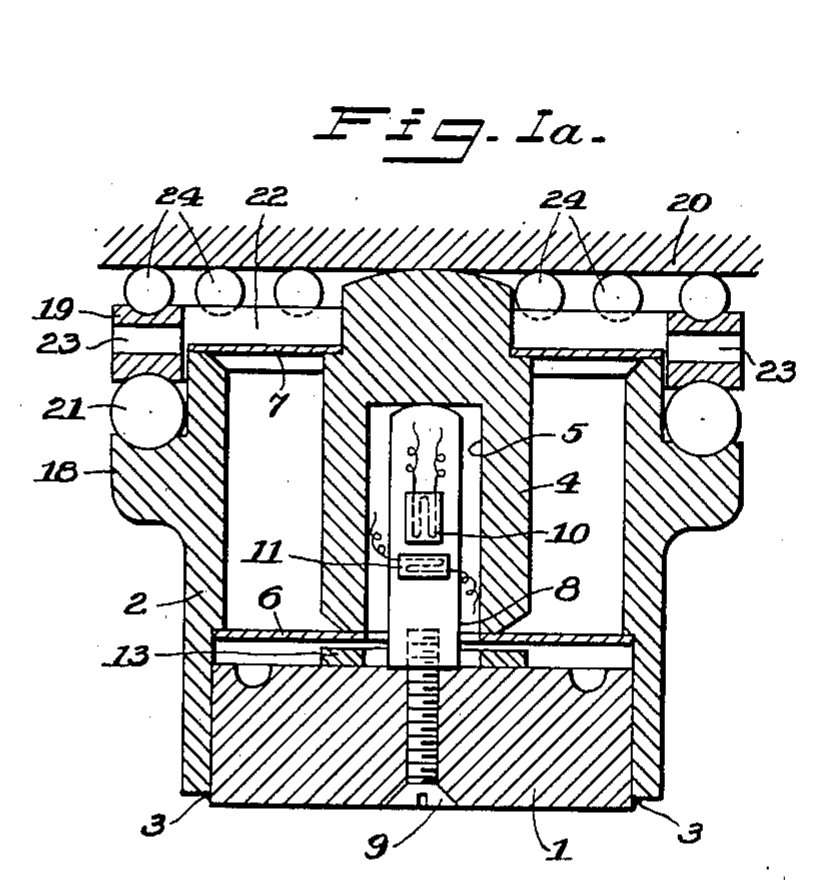 Strain-Gauge Load Cell with Floating Piston: Ruge, 1949