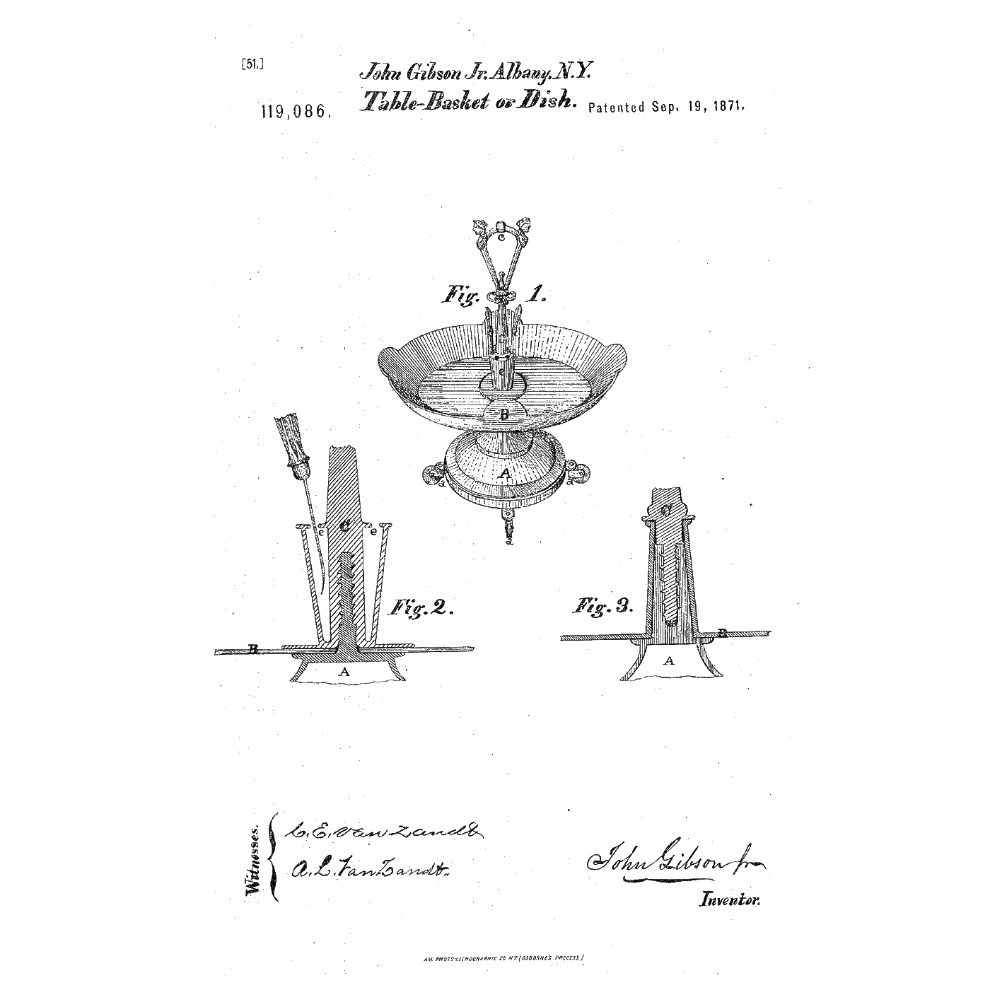 The Revolving Table-Basket: Turn the Dish on Its Stem, With a Handle to Lift It Level