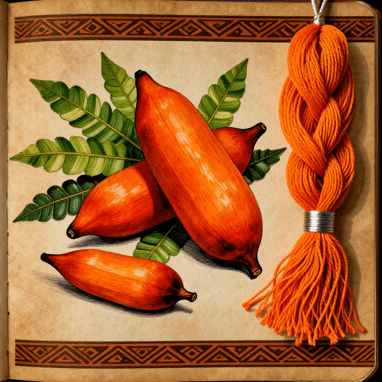 Tingimento com Urucum — Laranja-Vermelho dos Povos Indígenas